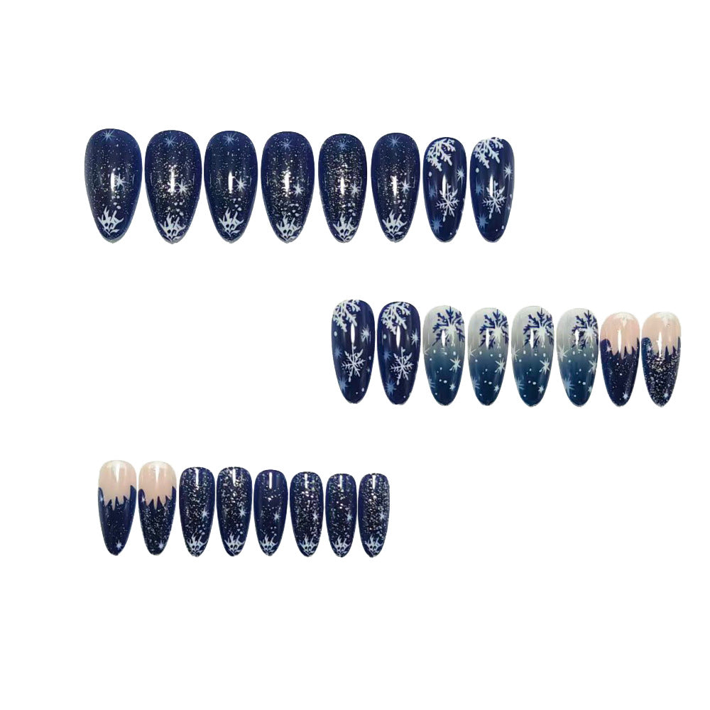 Artificial Nails In Elegant Winter Design Stornfield