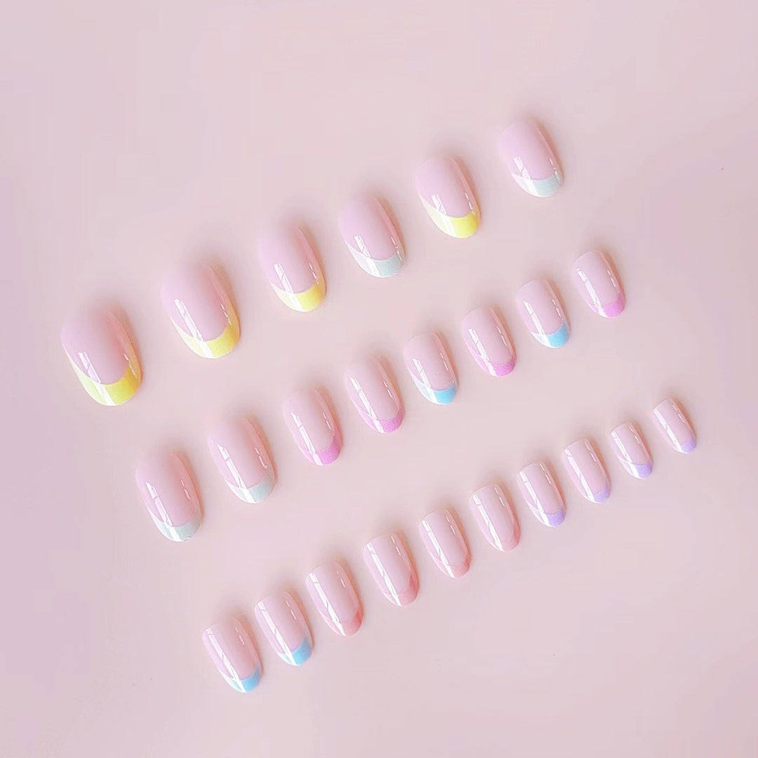 Acrylic nail set with gentle gradient and elegant tips Stornfield