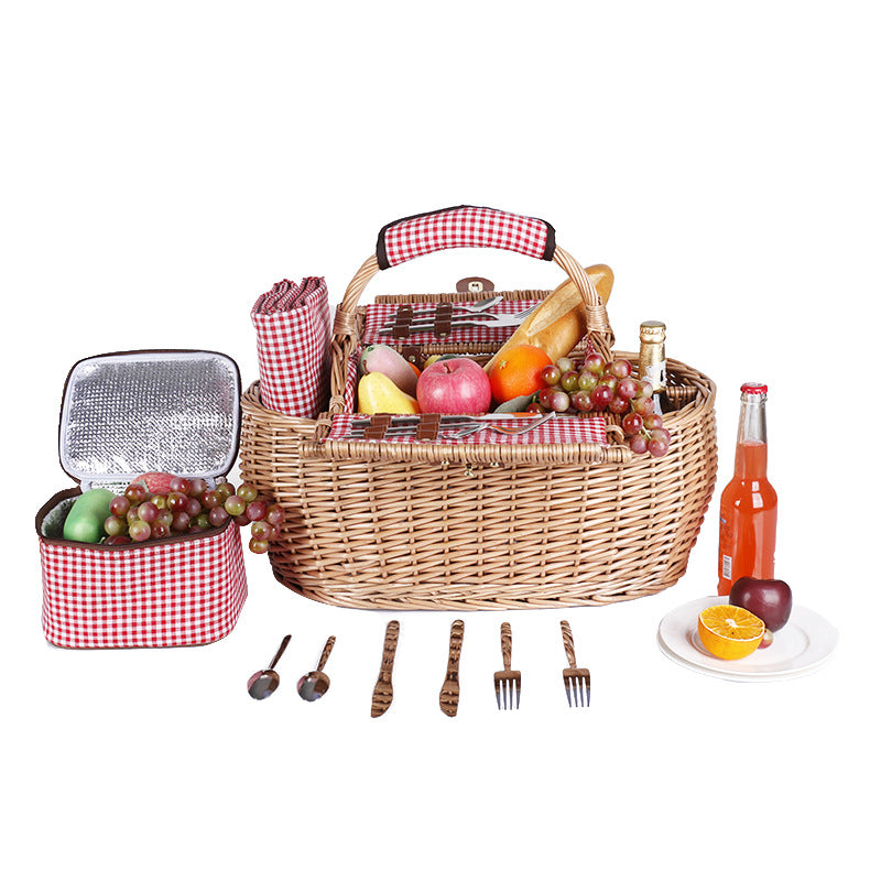 Women's picnic basket with elegant dish set Stornfield