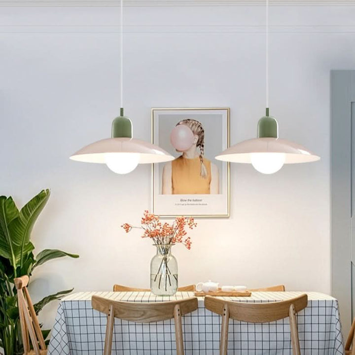 Stornfield | Modern Macaron Bauhaus Pendant Light – Iron Shade