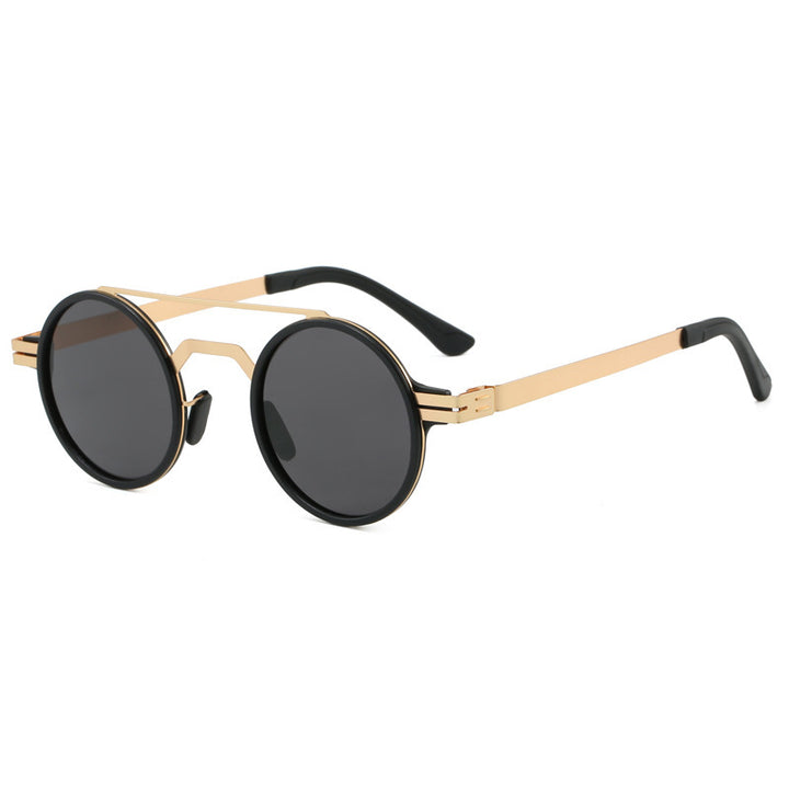 Ladies fashionable round sunglasses with minimalist design Stornfield