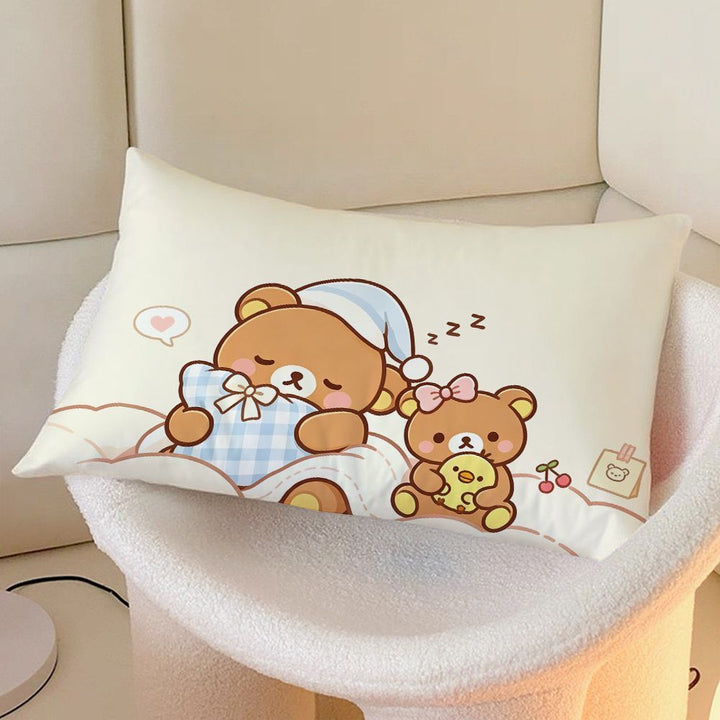 Cozy Cartoon-Themed Throw Pillow