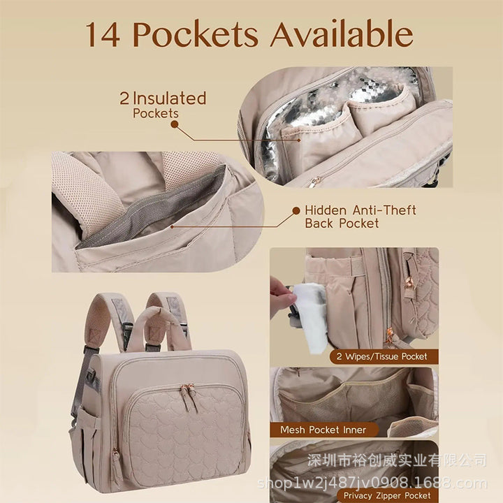 Multi-Functional Diaper Backpack with Changing Mat Stornfield