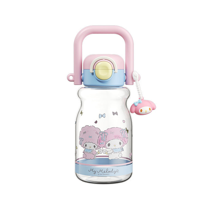 Women's water bottle with high-quality silicone carrying handle and playful character design Stornfield