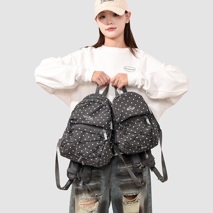 Trendy Polka Dot Casual Backpack Stornfield