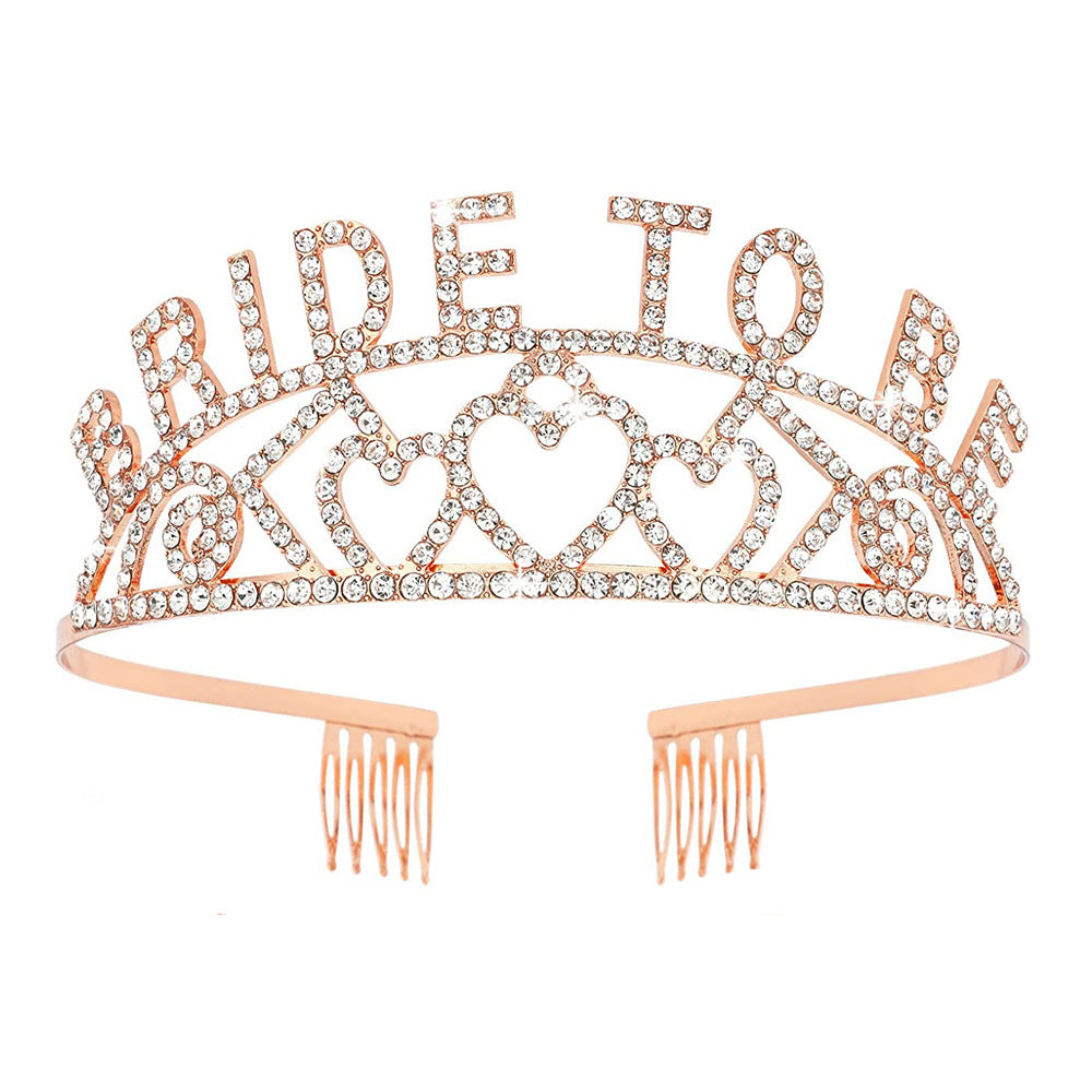 Women's Glittering Tiara with Heart Motifs Stornfield