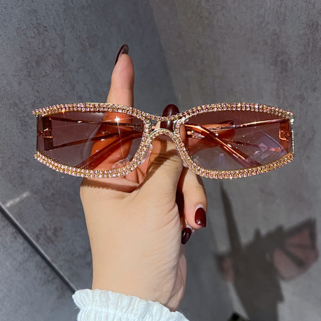 Ladies Glamorous Vintage Sunglasses with Rhinestone Trim Stornfield