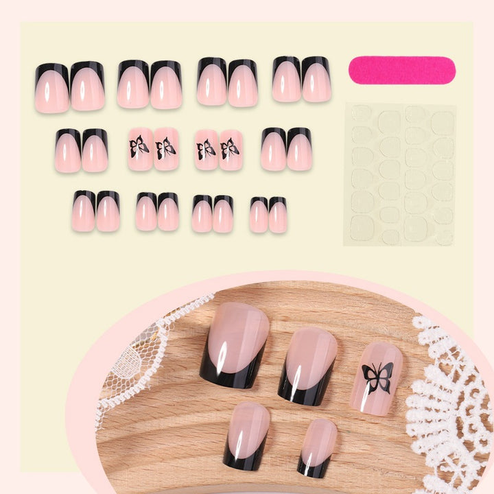 Artificial nail set with elegant butterfly designs Stornfield