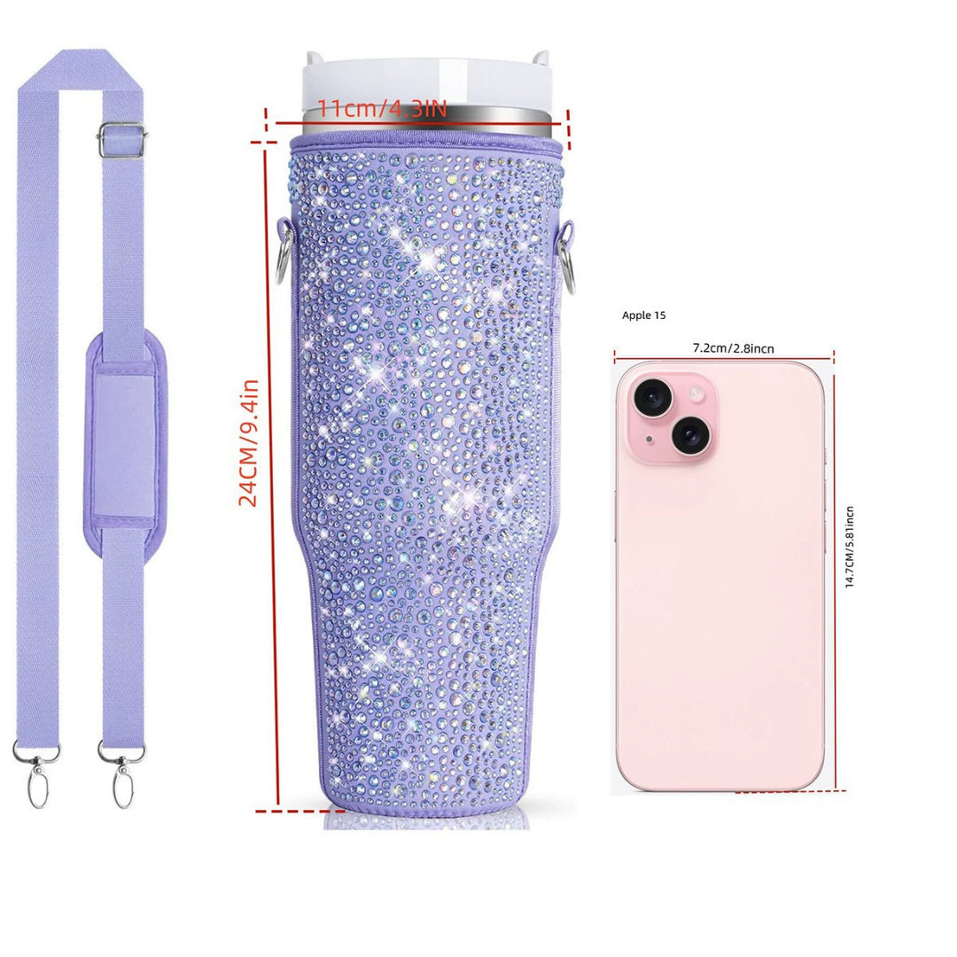 Ladies Glittering Insulated Bottle Case Stornfield
