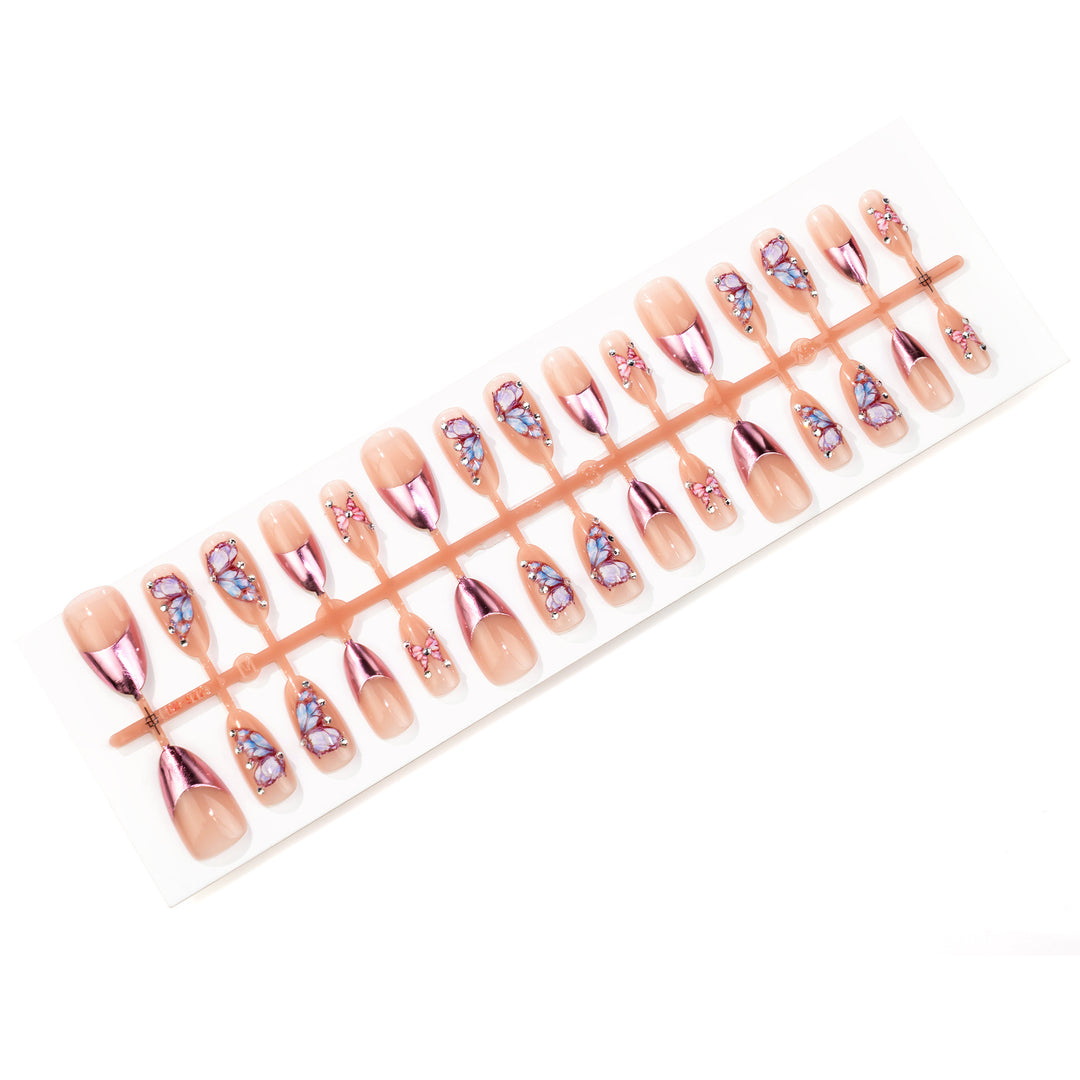 Decorative Butterfly Press-On Nail Art Set Stornfield