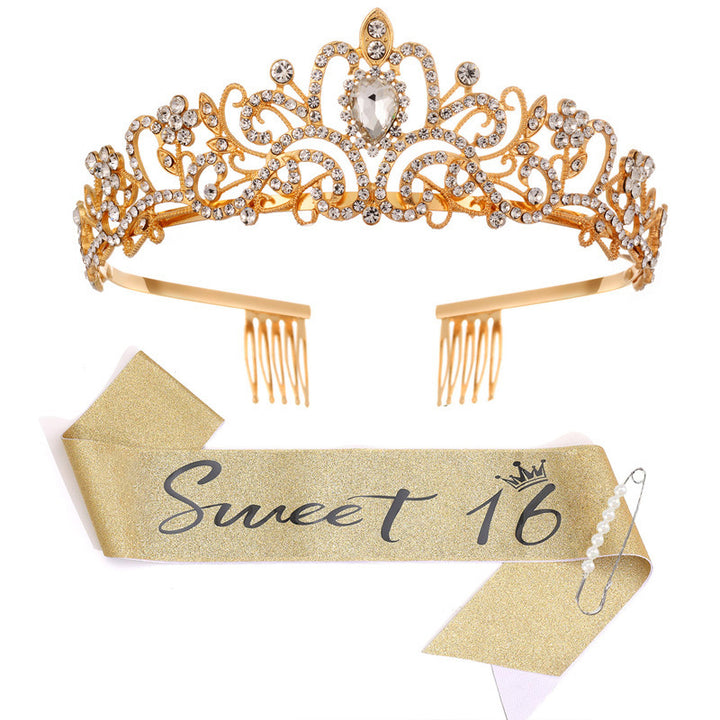 Women's Glamorous Tiara with rhinestone embellished design Stornfield