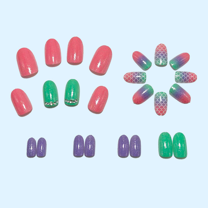 Sparkling Art Nails in Mermaid Design Stornfield