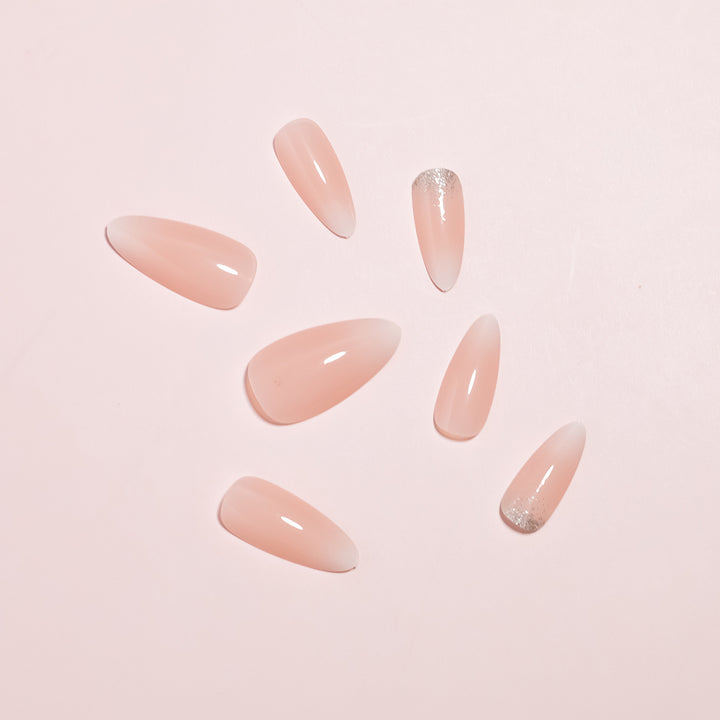 Premium Glossy Almond-Shaped Press-On Nail Tips Set Stornfield