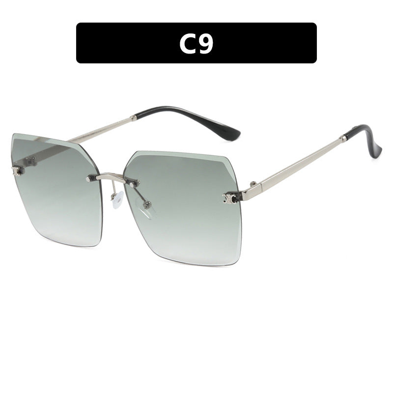 Women's square sunglasses in modern design with delicate metal frame Stornfield