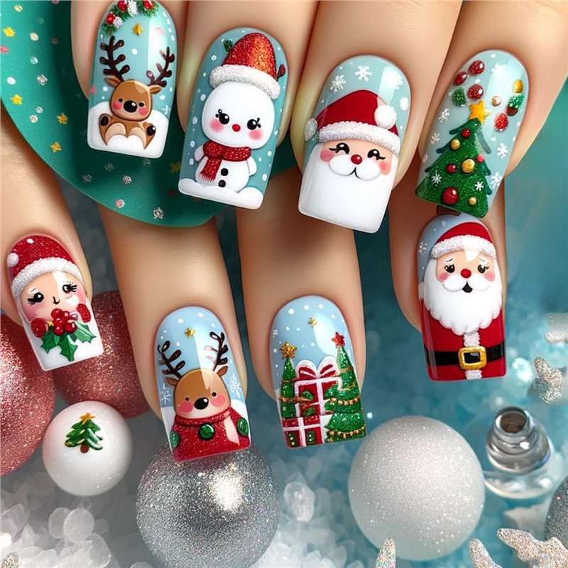 Festive Holiday Nail Art Stornfield