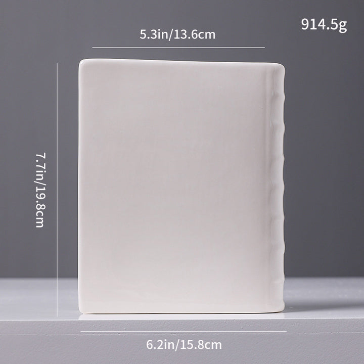 Decorative Book-Shaped Ceramic Sculpture Stornfeild