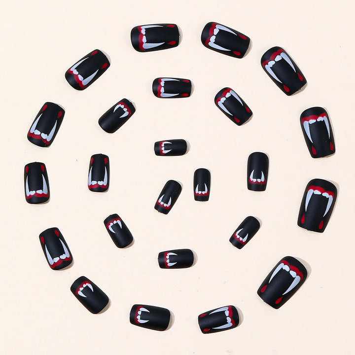 Vampire-Themed Acrylic Nail Art Set Stornfield