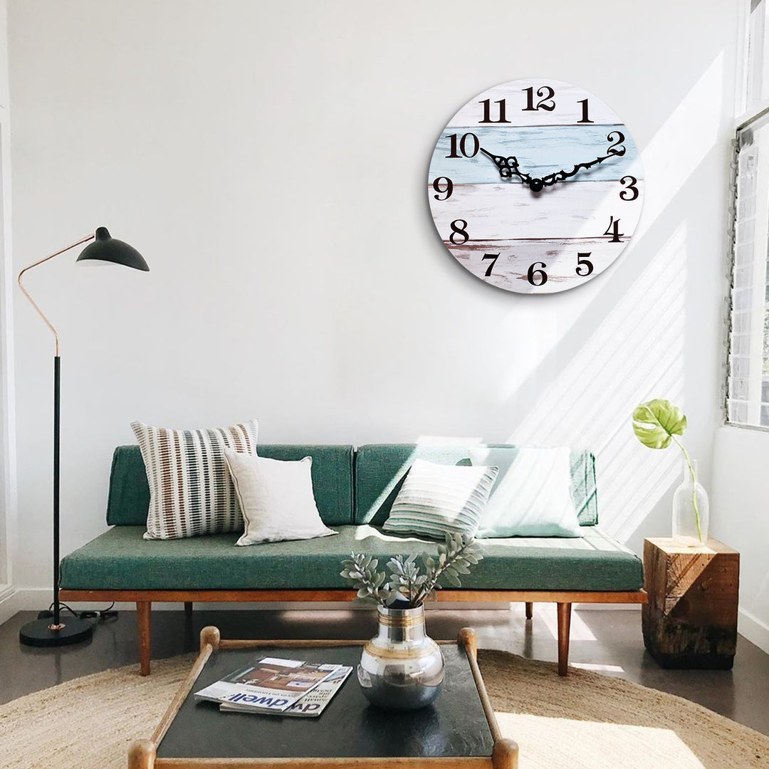 Wall clock in rustic wood design Stornfield