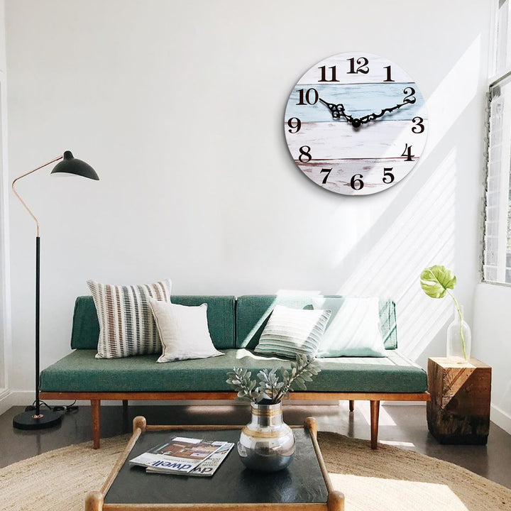 Wall clock in rustic wood design Stornfield
