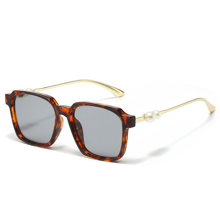 Chic Square Frame Sunglasses with Pearl Accents Stornfield