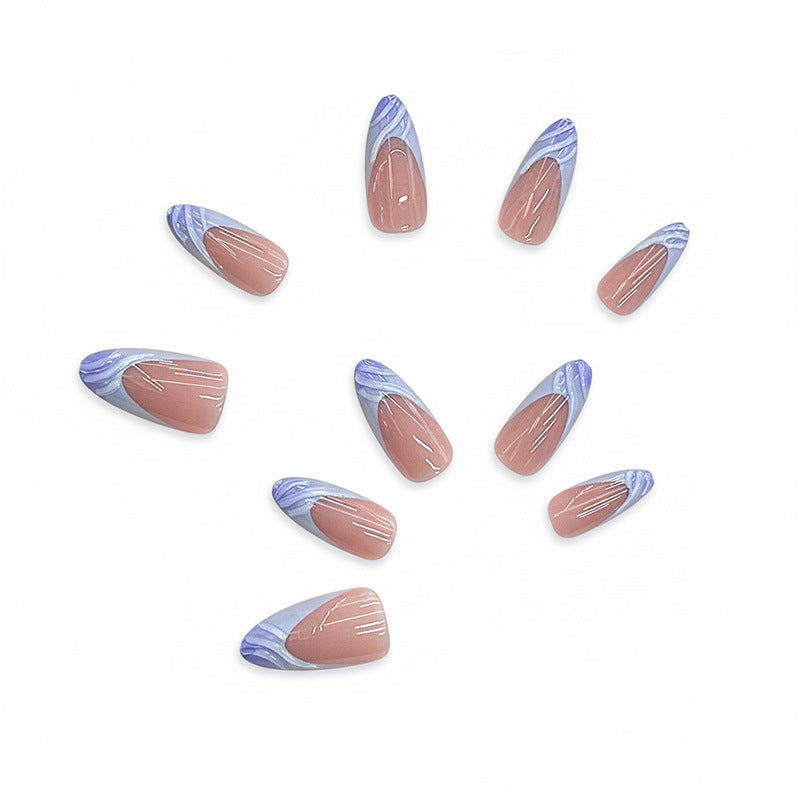 Artistic Watercolor Press-On Nail Set Stornfield