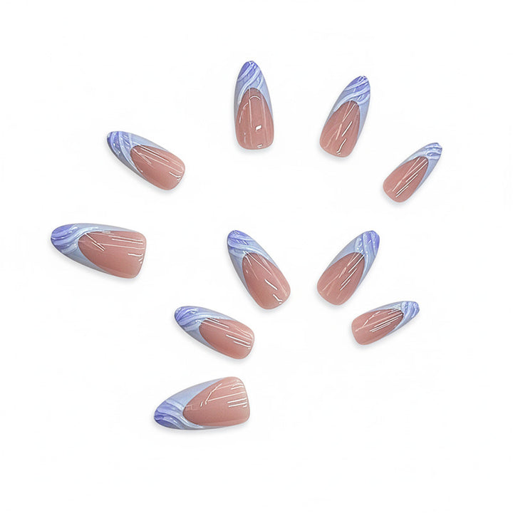 Artistic Watercolor Press-On Nail Set Stornfield