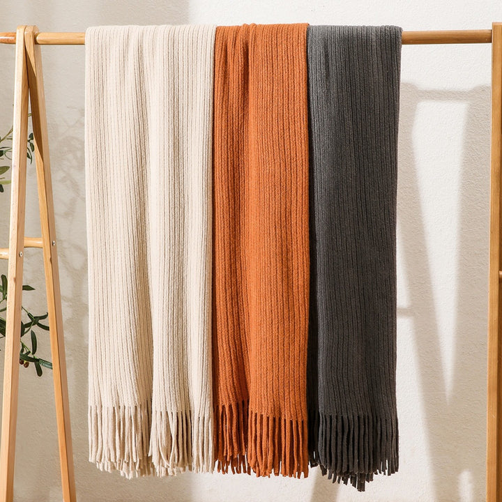 Cozy Knitted Throw Blanket