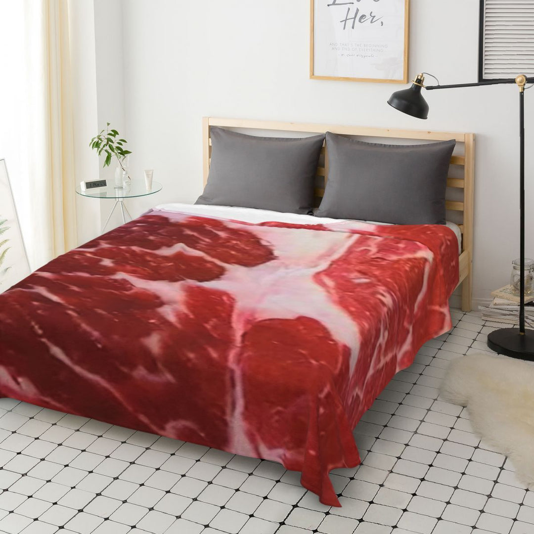 Artistic Food-Themed Fleece Blanket