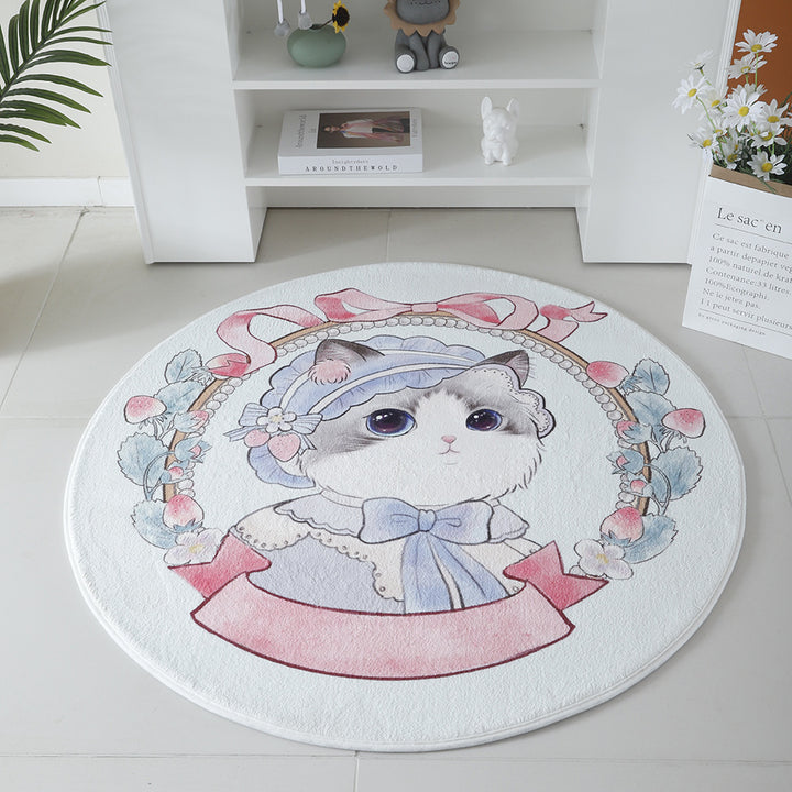 Cat-Themed Round Area Rug Stornfield