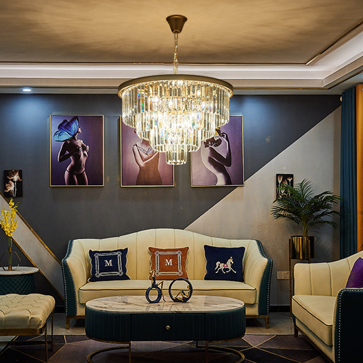 Crystal Tiered Chandelier