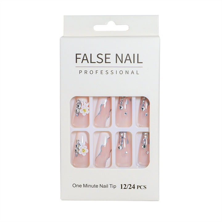 Decorative Press-On Nail Set with 3D Accents Stornfield