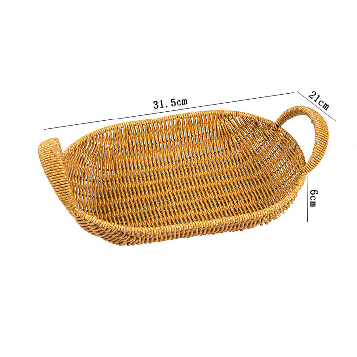 Handwoven Oval Storage Basket Stornfield