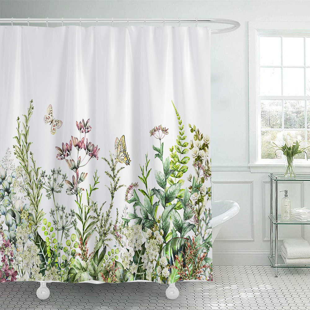 Botanical Illustration Shower Curtain Stornfield