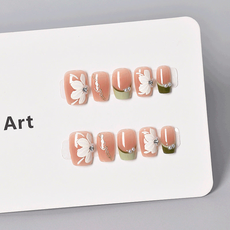 Floral-Inspired Press-On Nail Set Stornfield