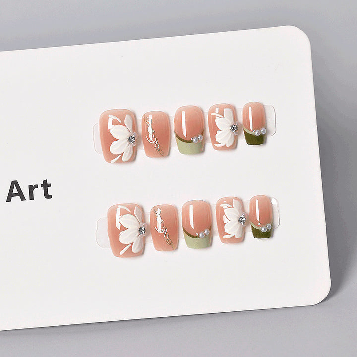 Floral-Inspired Press-On Nail Set Stornfield