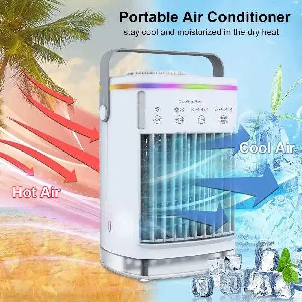 Unisex One Size Compact USB Rechargeable Vaporizer Personal Air Cooler with Removable Water Tank and Carry Handle Stornfield