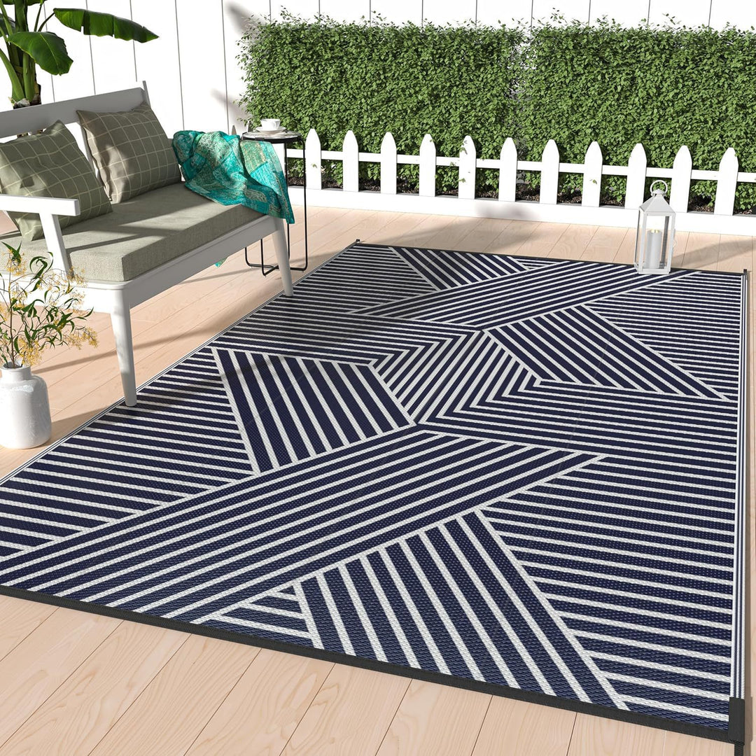 Geometric Patterned Outdoor Area Mat