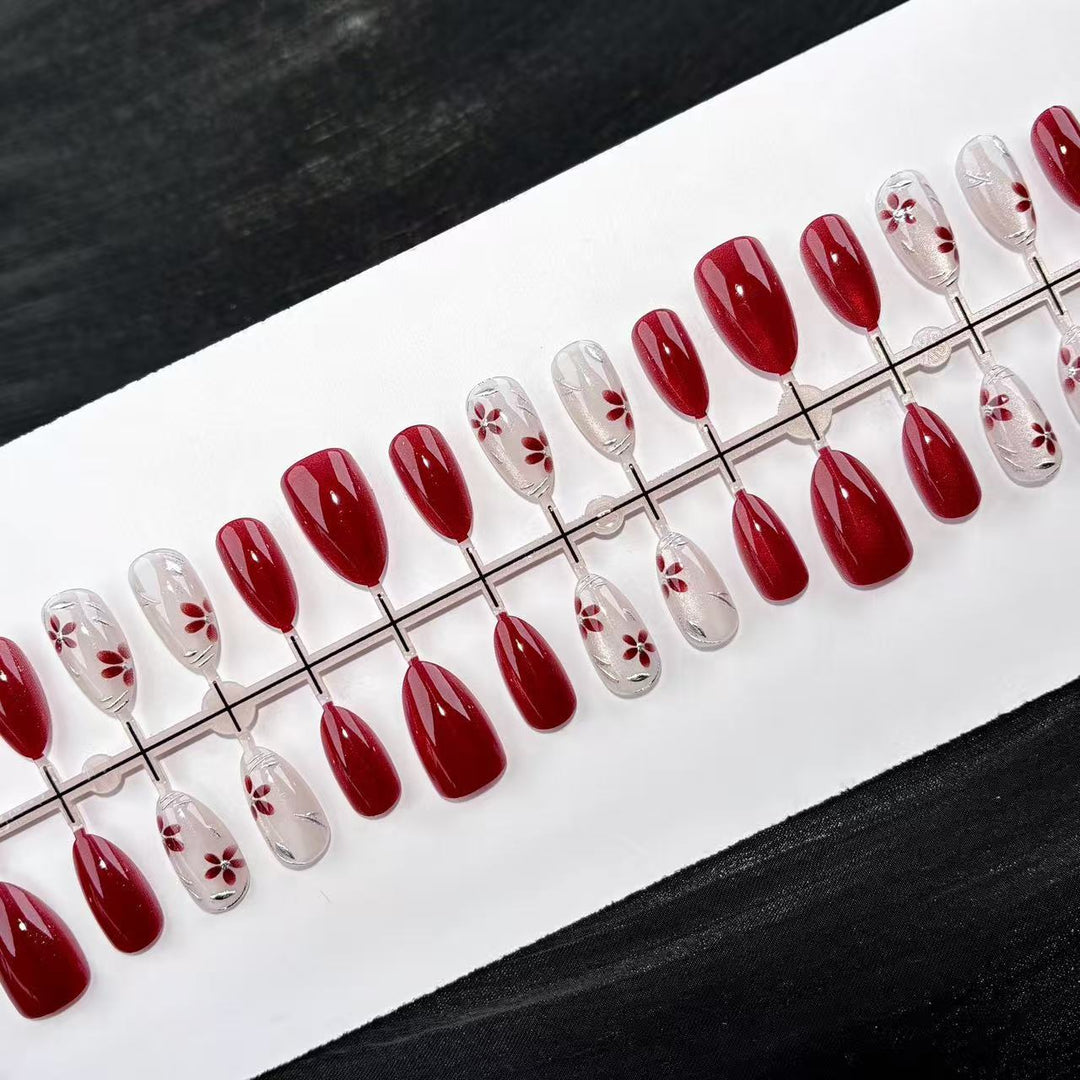 Floral Design Press-On Nail Set 1790745510