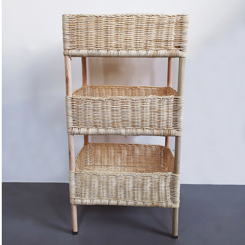 Versatile shelf cart with woven baskets Stornfield