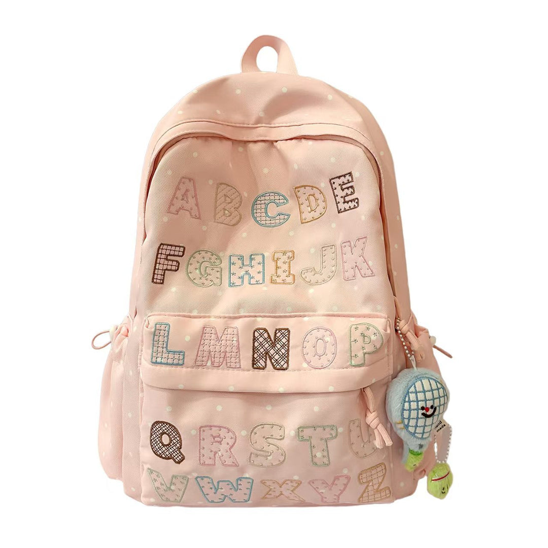 Backpack with Innovative ABC Motif and Multifunctional Pockets Stornfield
