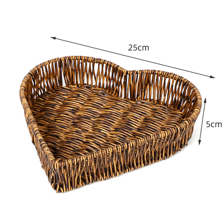 Heart-Shaped Woven Storage Basket Stornfield