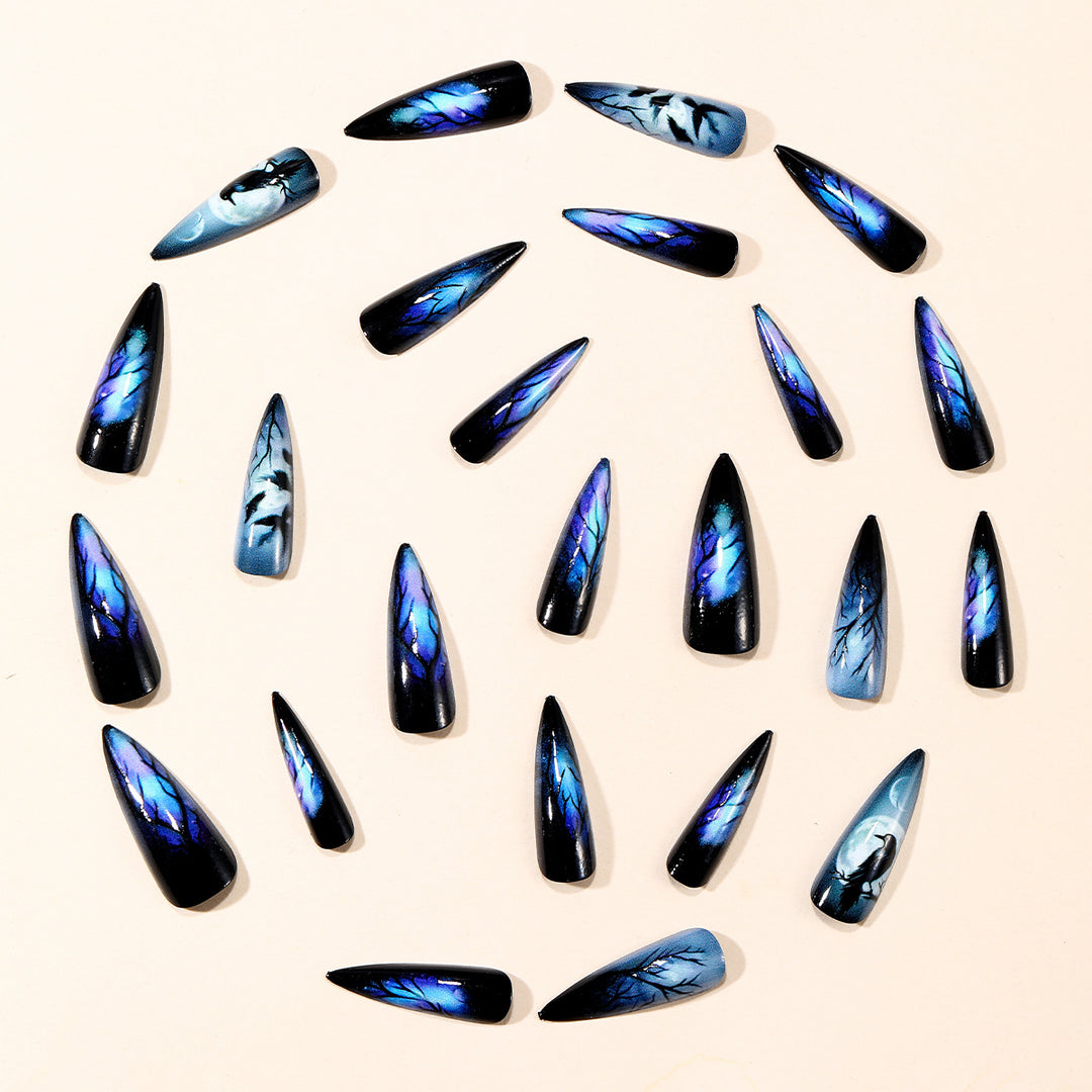 Gothic Enchanted Stiletto Nail Art Extensions Stornfield