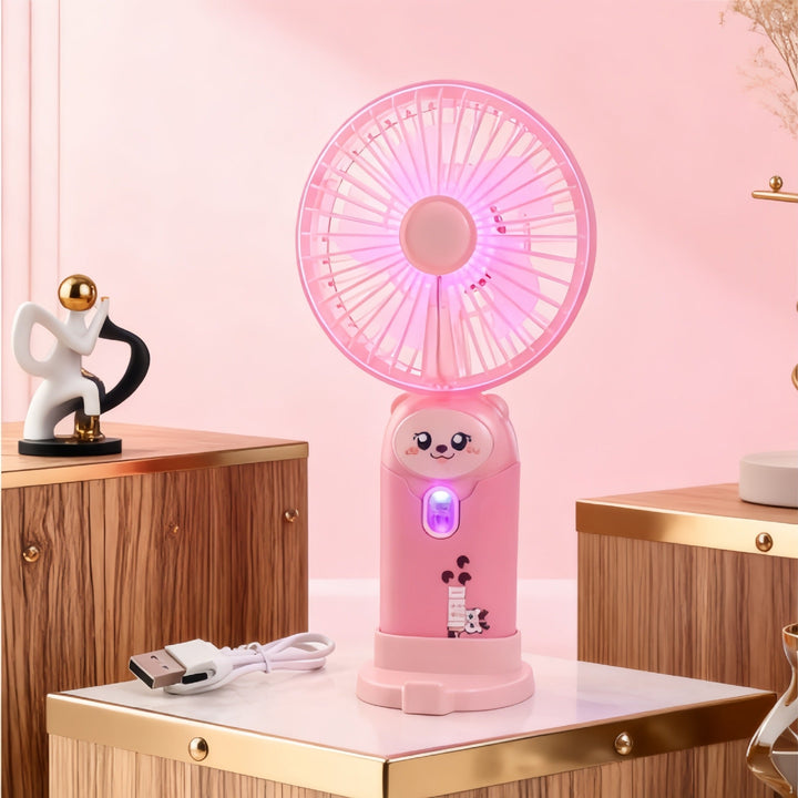 Women's Portable Hand Fan with Cute Rabbit Design Stornfield