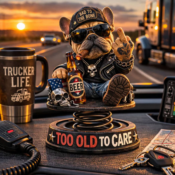 Decorative bulldog figure in rocker style Stornfield