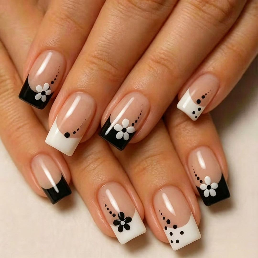 Decorative Floral Acrylic Press-On Nail Art Stornfield