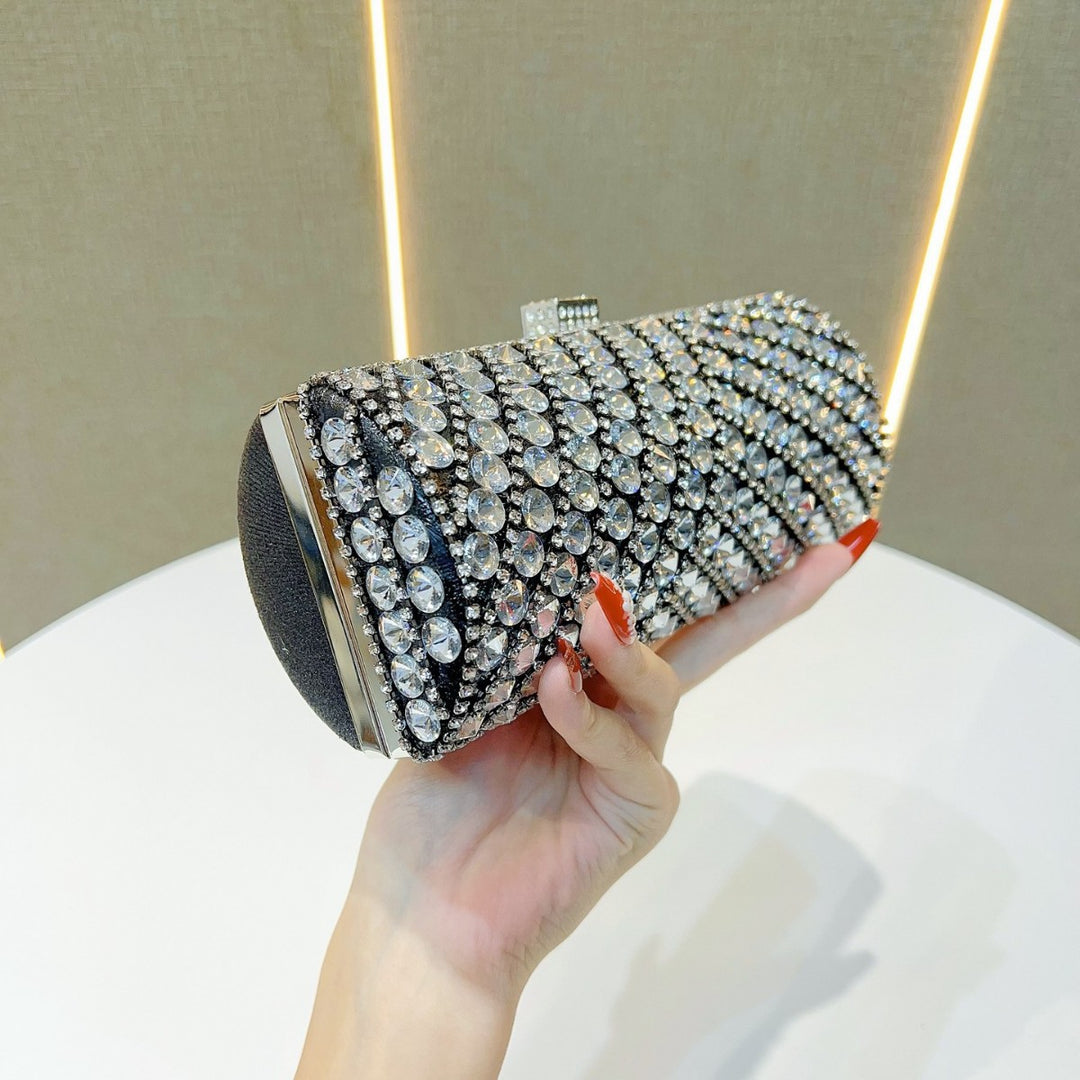 Sparkling Crystal-Studded Evening Clutch