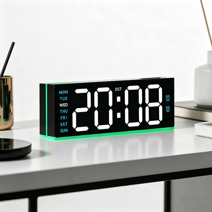 Digital alarm clock with large LED display and dual alarm function Stornfield