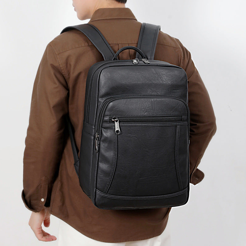 Elegant Backpack Made of Faux Leather with Multiple Compartments Stornfield
