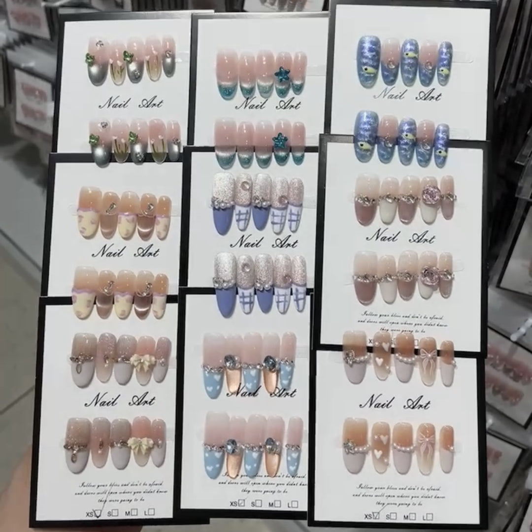 Decorative Press-On Nail Art Collection
