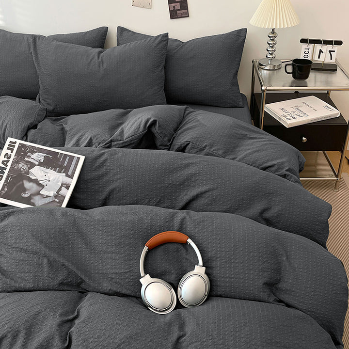 Textured Quilted Bedding Set